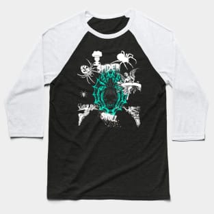 Spider Skeleton Skull Baseball T-Shirt